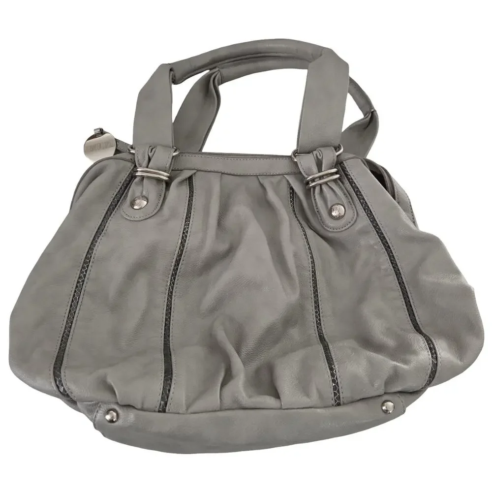 Jennifer Lopez Vegan Leather Double Handle Handbag Purse Moto Glam